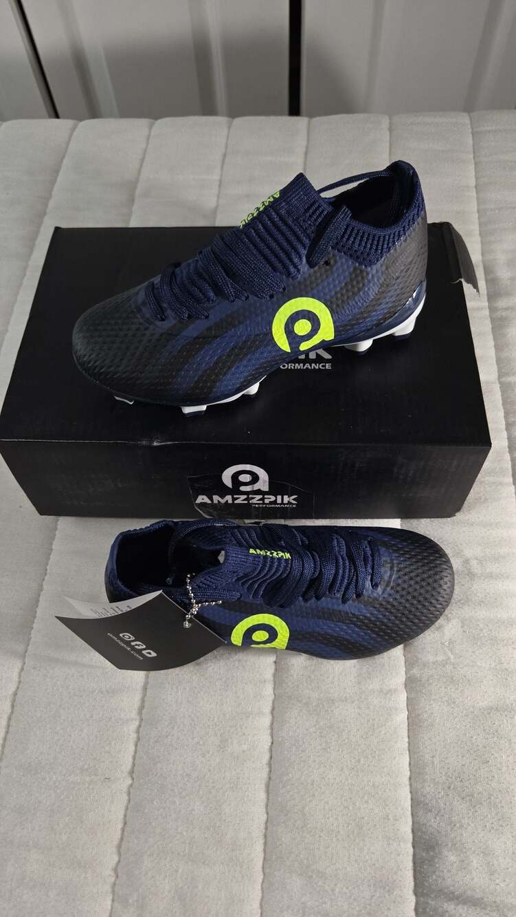 AMZZPIK Men's RitmoRush Soccer Cleats Navy/Black/Lime Athletic Training Football